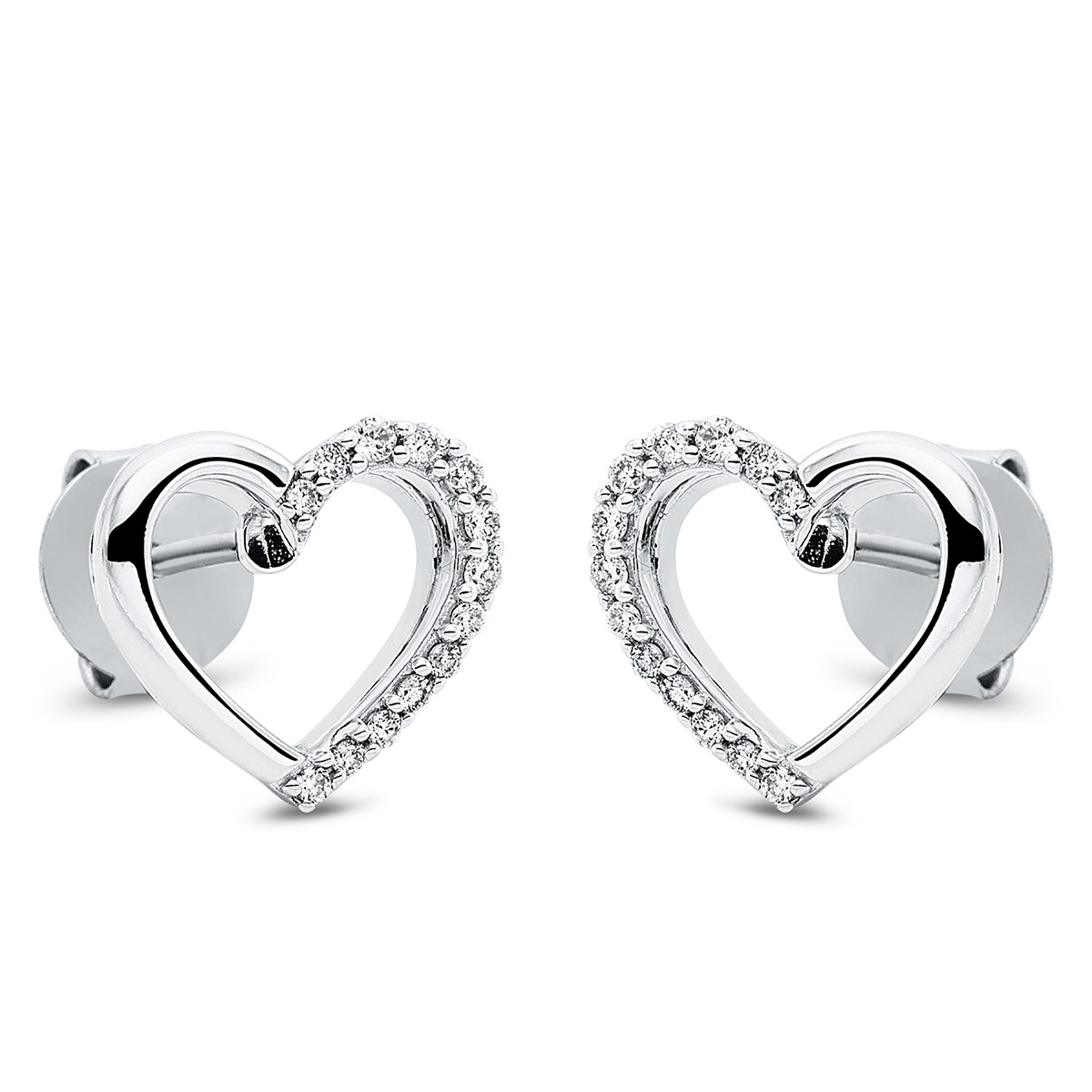 earrings 18 kt WG heart