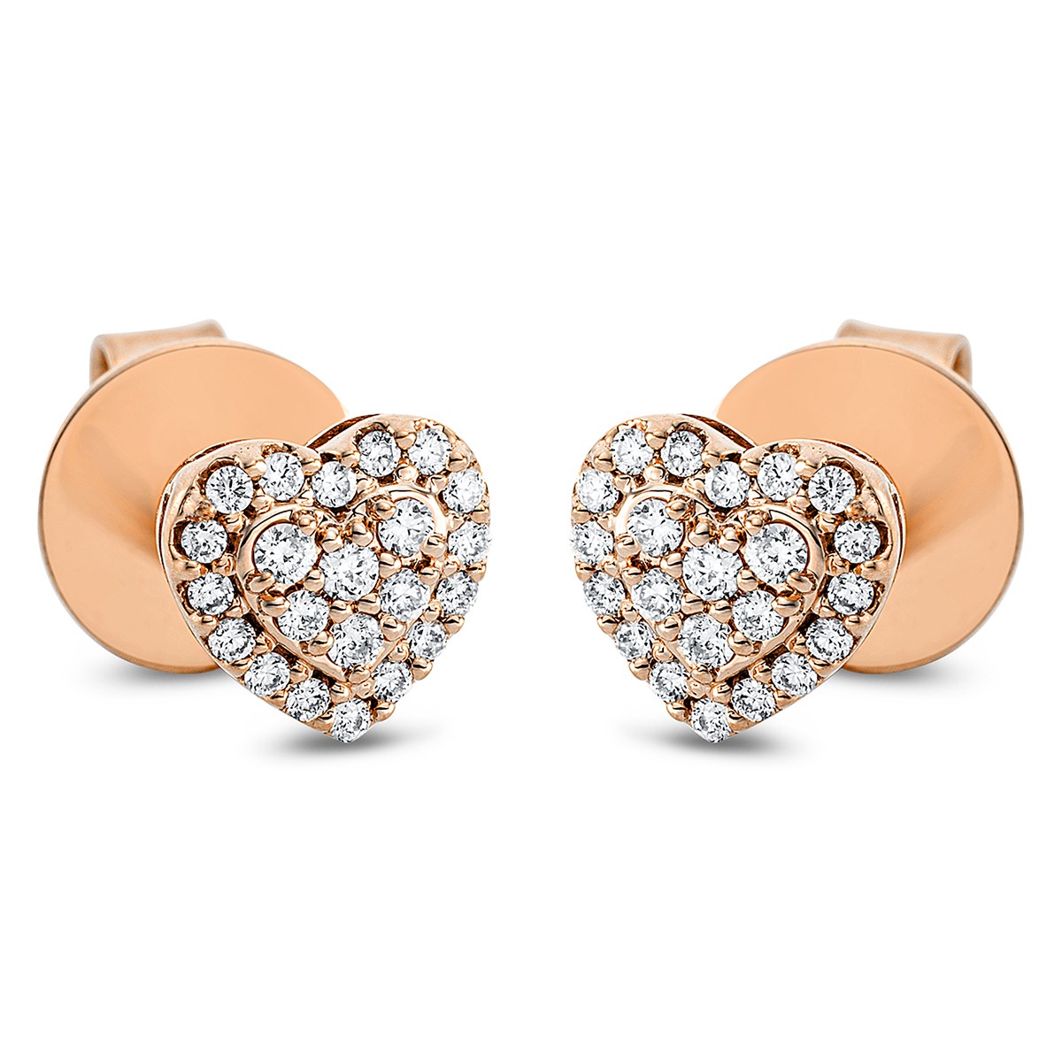 earrings 18 kt RG heart