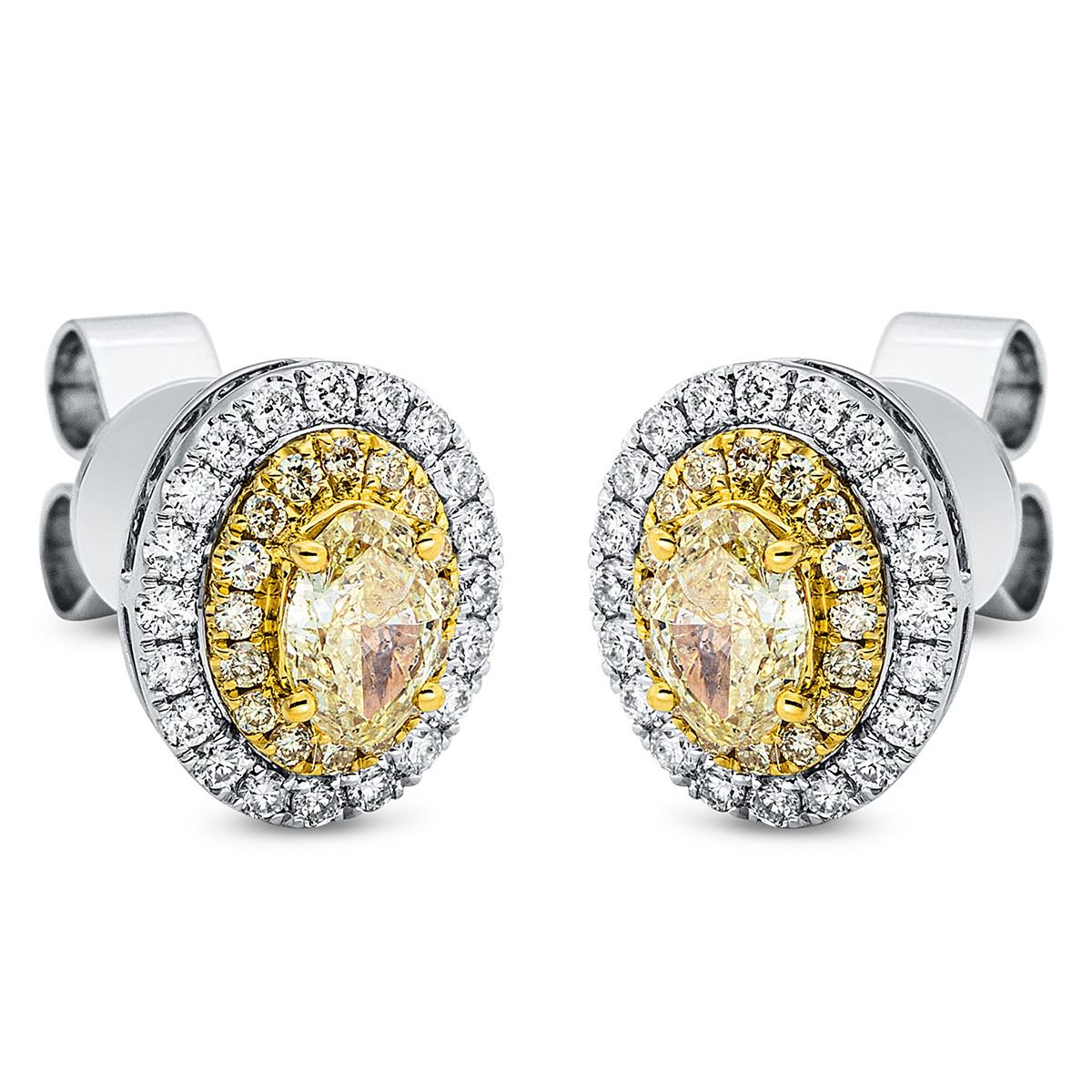 earrings 18 kt YG+WG