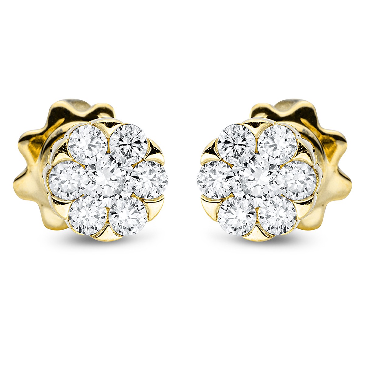 earrings 18 kt YG circle