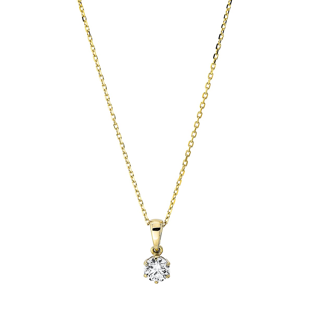 necklace 18 kt YG, with loop at 40 cm + 42 cm