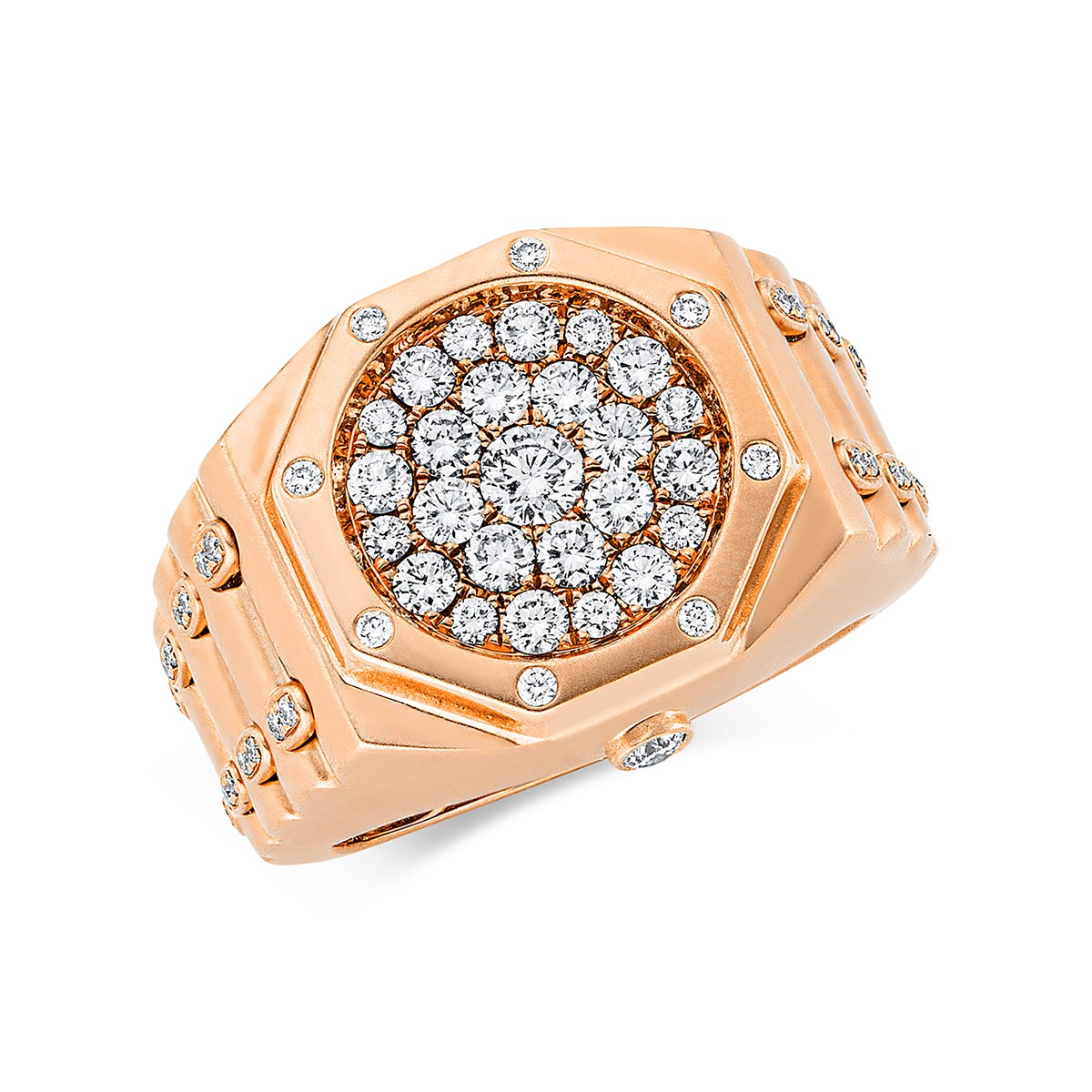 ring 18 kt RG, polished