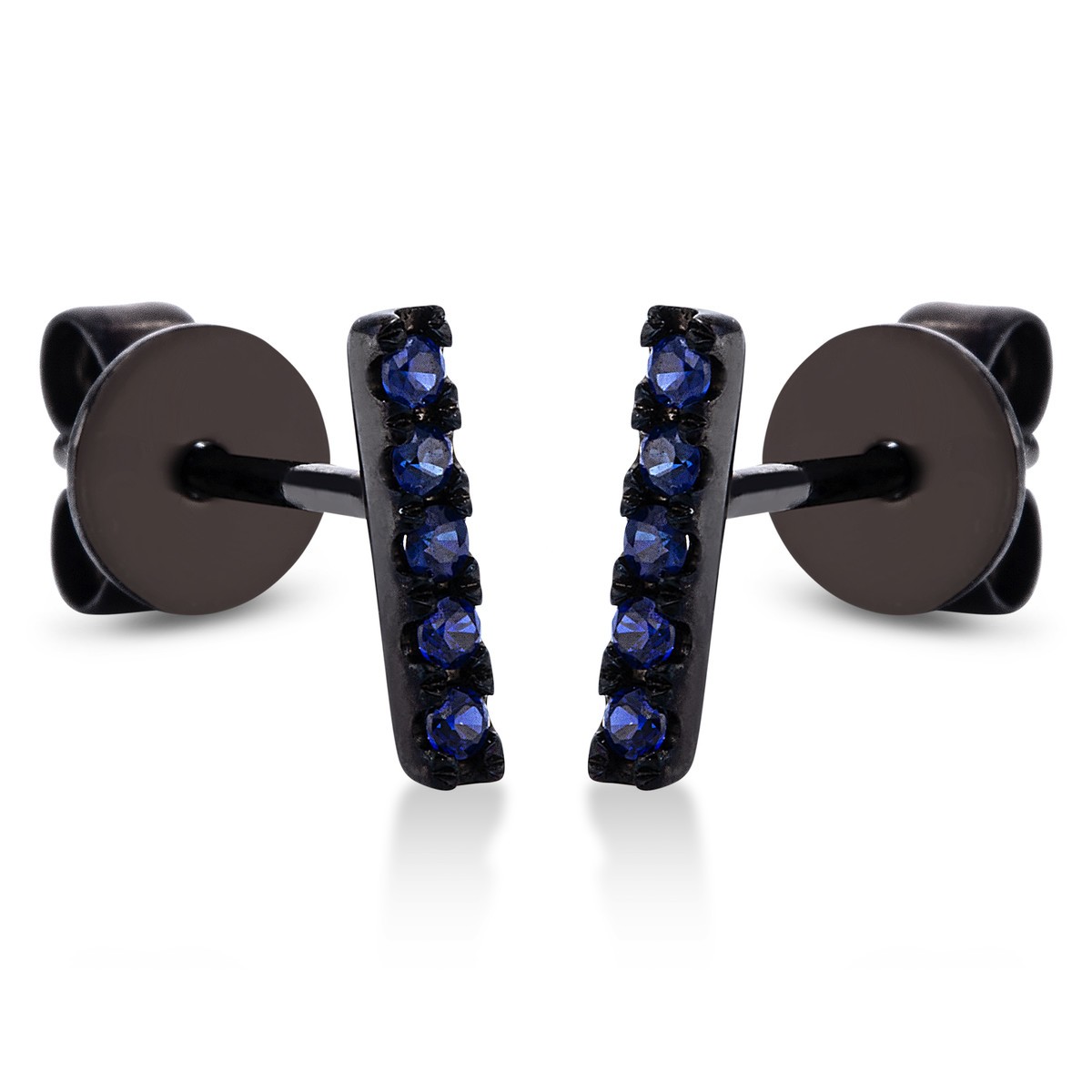 earrings 14 kt WG, black rhodium plated