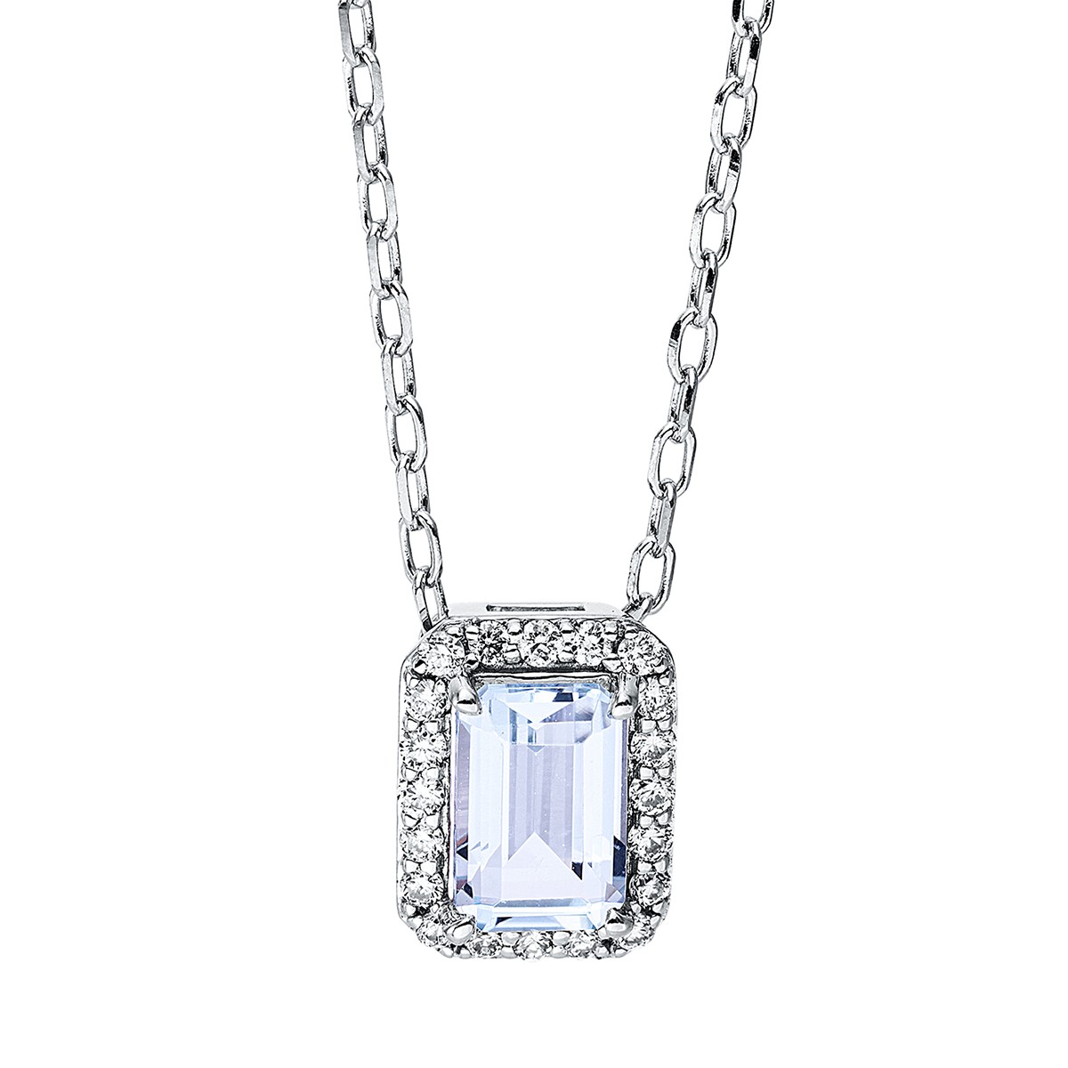 necklace 18 kt WG, with loop at 40cm + 43 cm