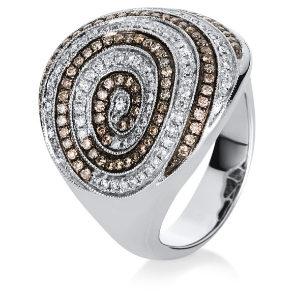 ring 18 kt WG, black rhodium plated