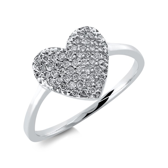 ring 18 kt WG heart