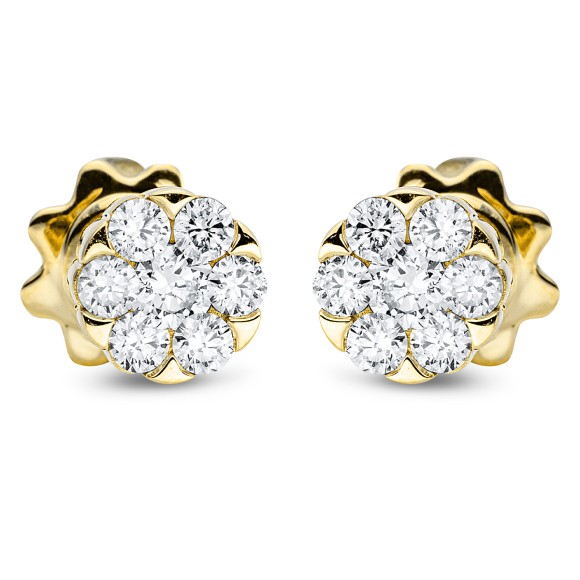 earrings 18 kt YG circle