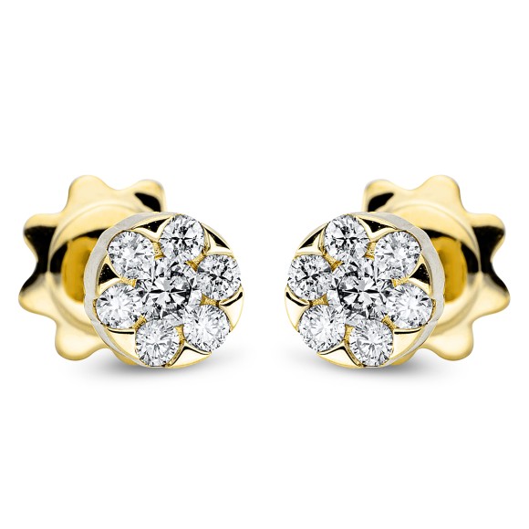 earrings 18 kt YG circle