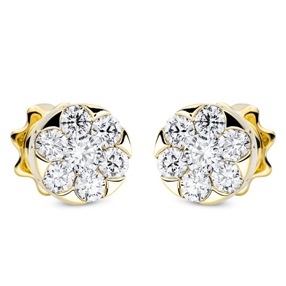 earrings 18 kt YG circle