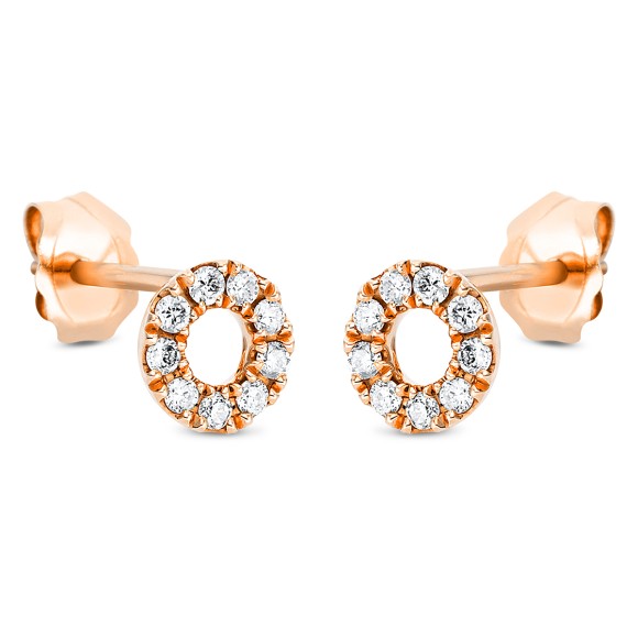 earrings 18 kt RG circles