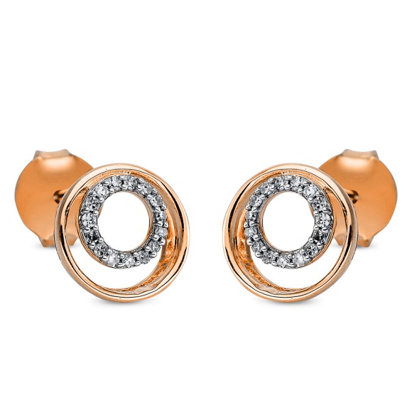 earrings 18 kt RG circle