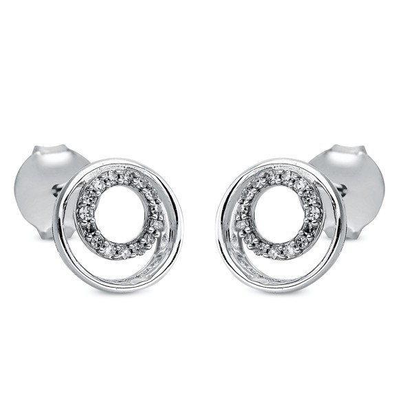 earrings 18 kt WG circle
