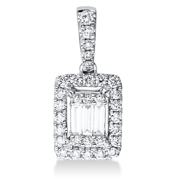 pendant 18 kt WG, with loop