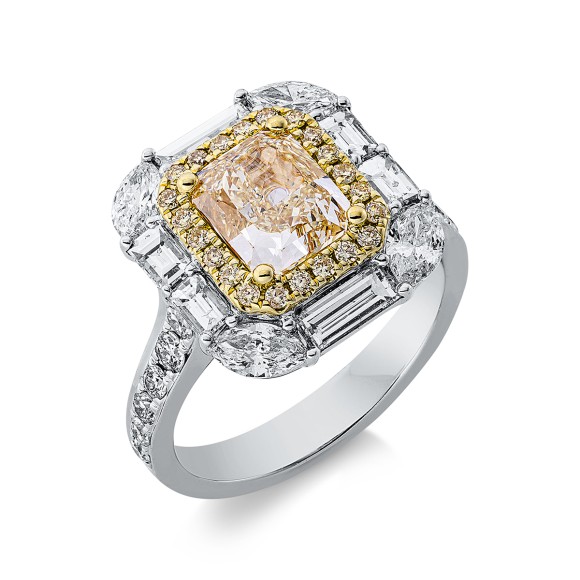 ring 18 kt WG+YG, GIA5453703100