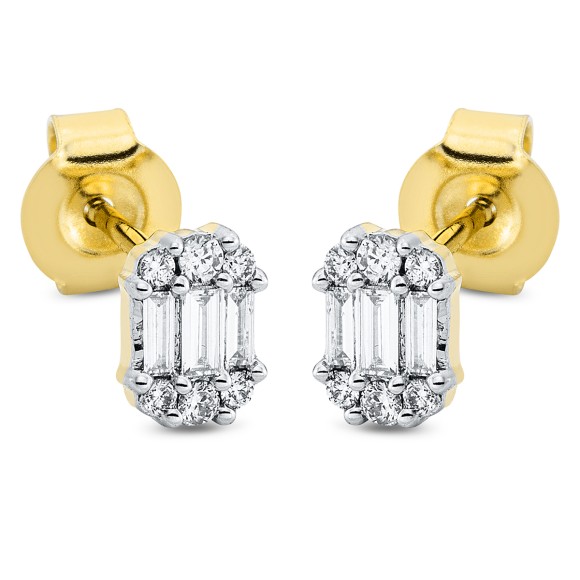 earrings 18 kt YG+WG