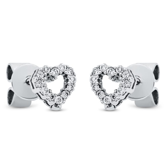 earrings 18 kt WG heart
