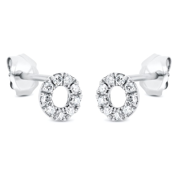 earrings 18 kt WG circles