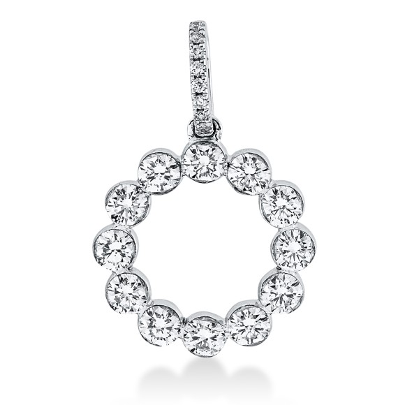 pendant 18 kt WG circle, with loop