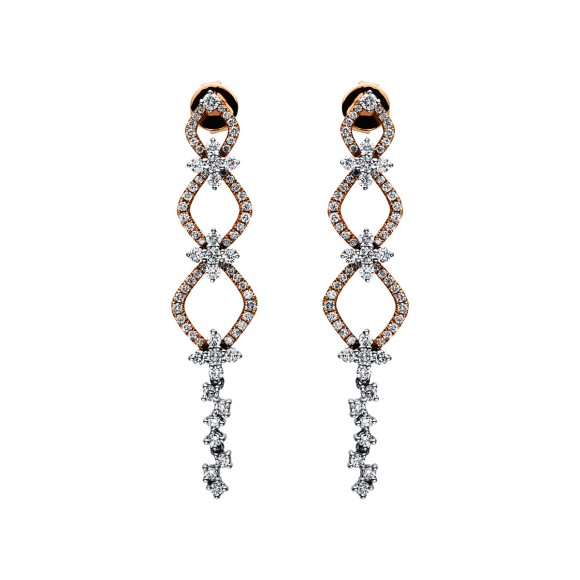 earrings 18 kt RG+WG