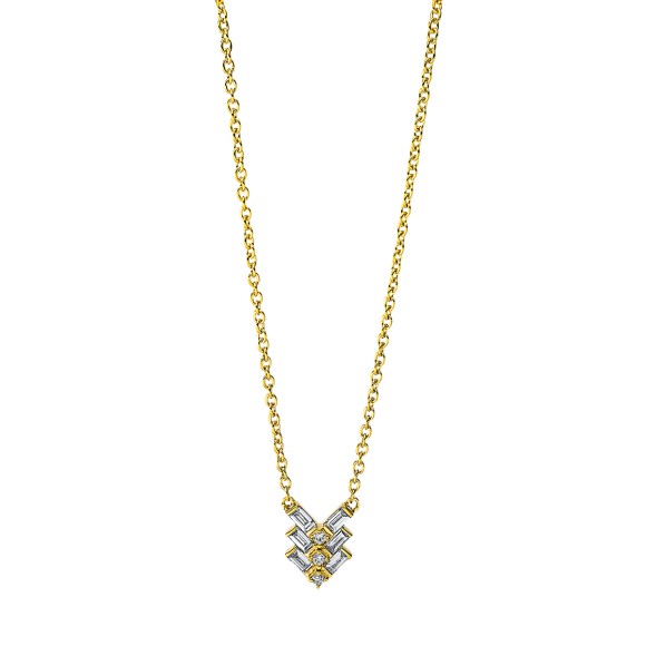 necklace 18 kt YG, with loop at 42 cm