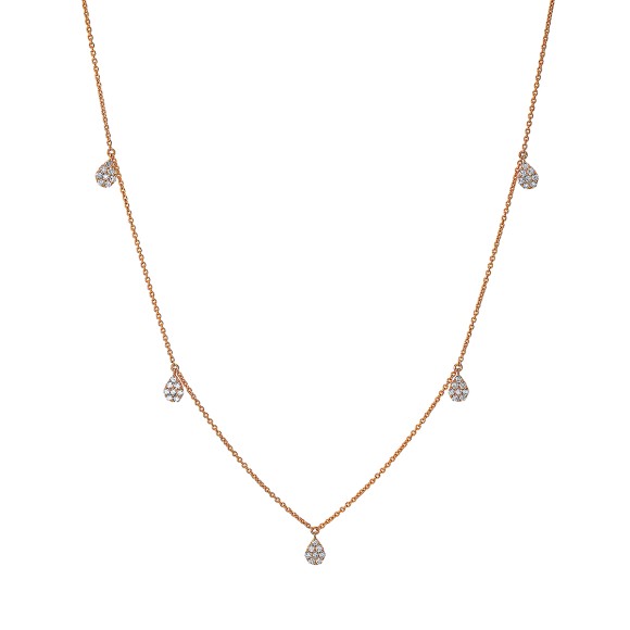 necklace 18 kt RG, with loop at 42 cm