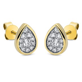 earrings 18 kt YG+WG