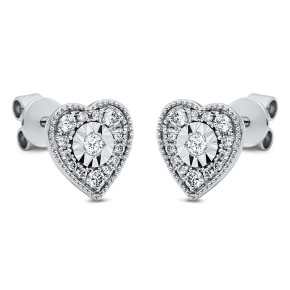 earrings 18 kt WG heart