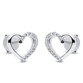 earrings 18 kt WG heart