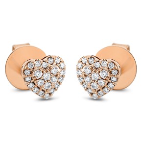 earrings 18 kt RG heart