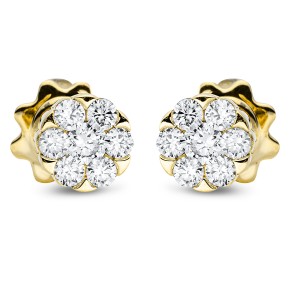 earrings 18 kt YG circle