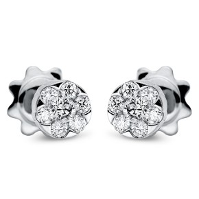 earrings 18 kt WG circle