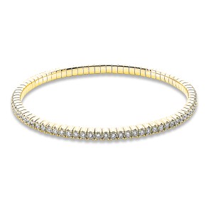 bracelet 18 kt YG, flex-band, variable