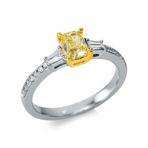 ring 18 kt WG+YG, GIA#2427108703