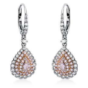 earrings 18 kt WG+RG