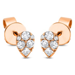 earrings 18 kt RG pear
