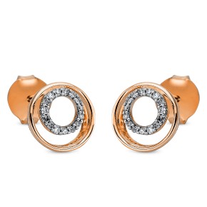earrings 18 kt RG circle