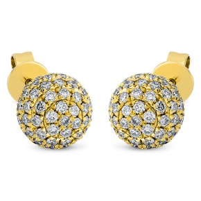 earrings 18 kt YG ball