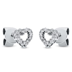 earrings 18 kt WG heart