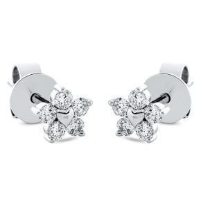 earrings 18 kt WG star