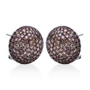 earrings 18 kt WG, Setting Black Rhodium