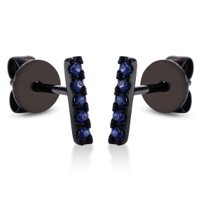 earrings 14 kt WG, black rhodium plated