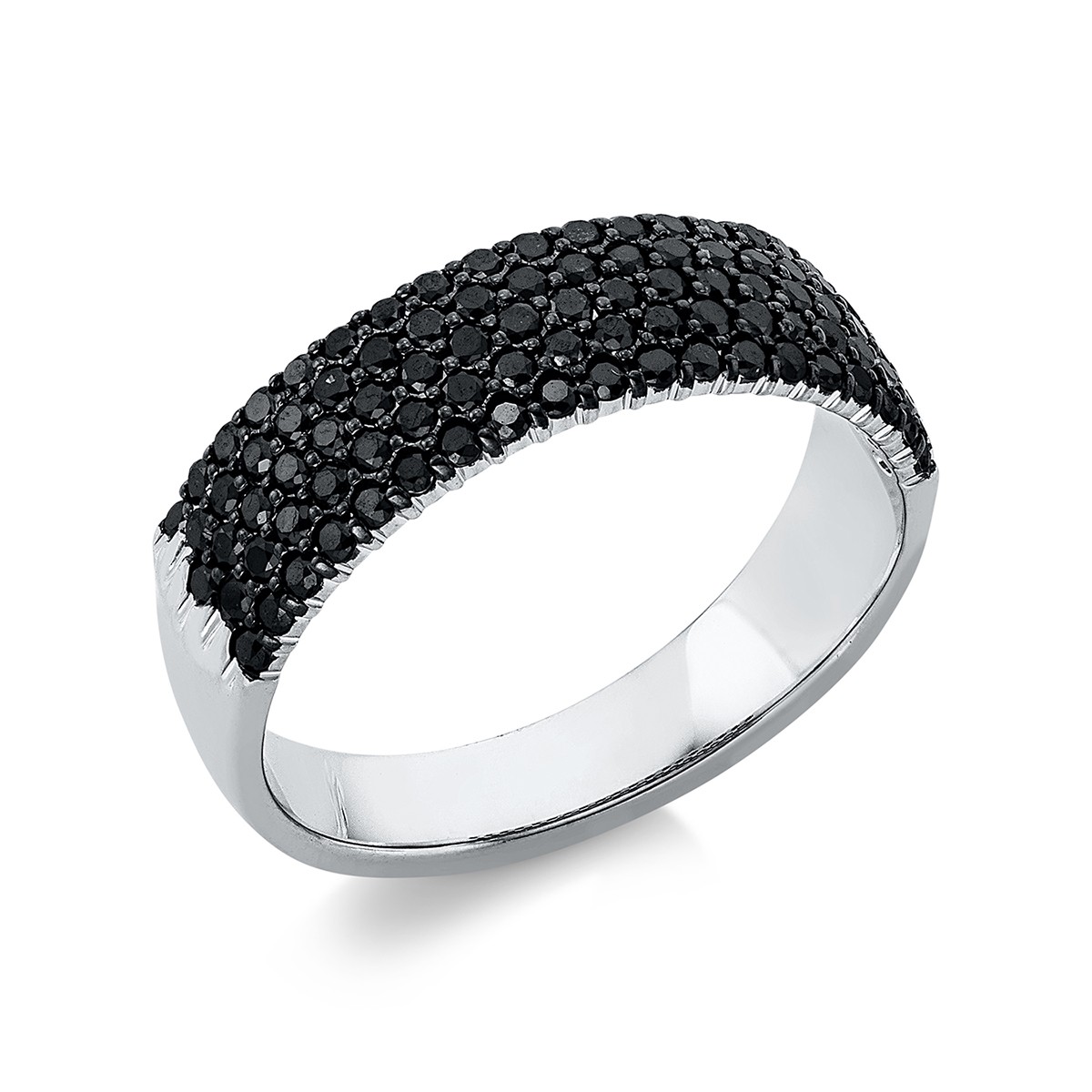 ring 14 kt WG, black rhodium plated