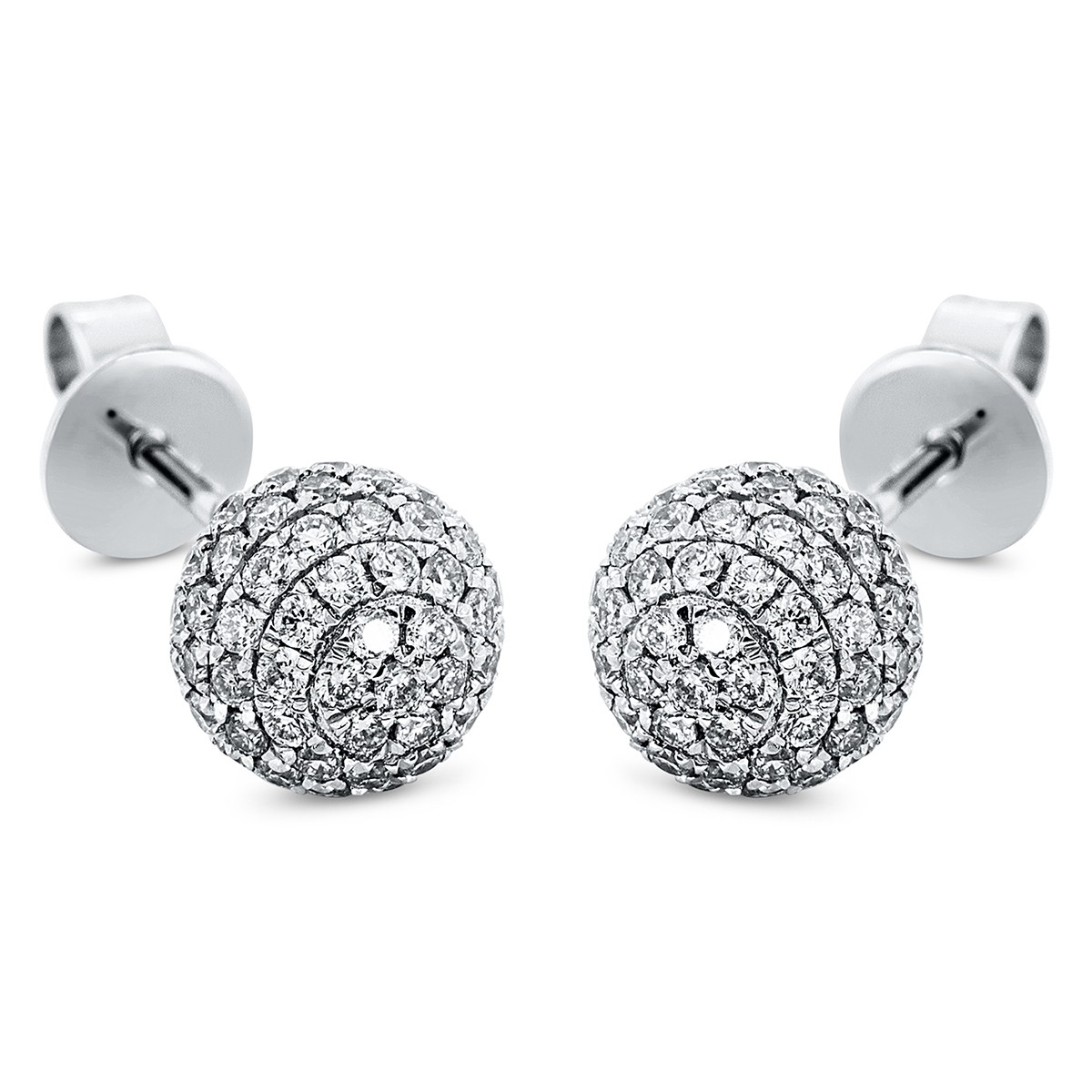 earrings 18 kt WG ball