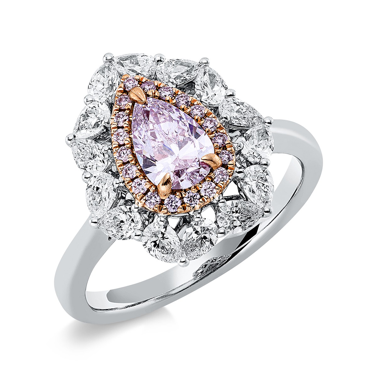 ring 18 kt WG+RG, GIA 6213154754