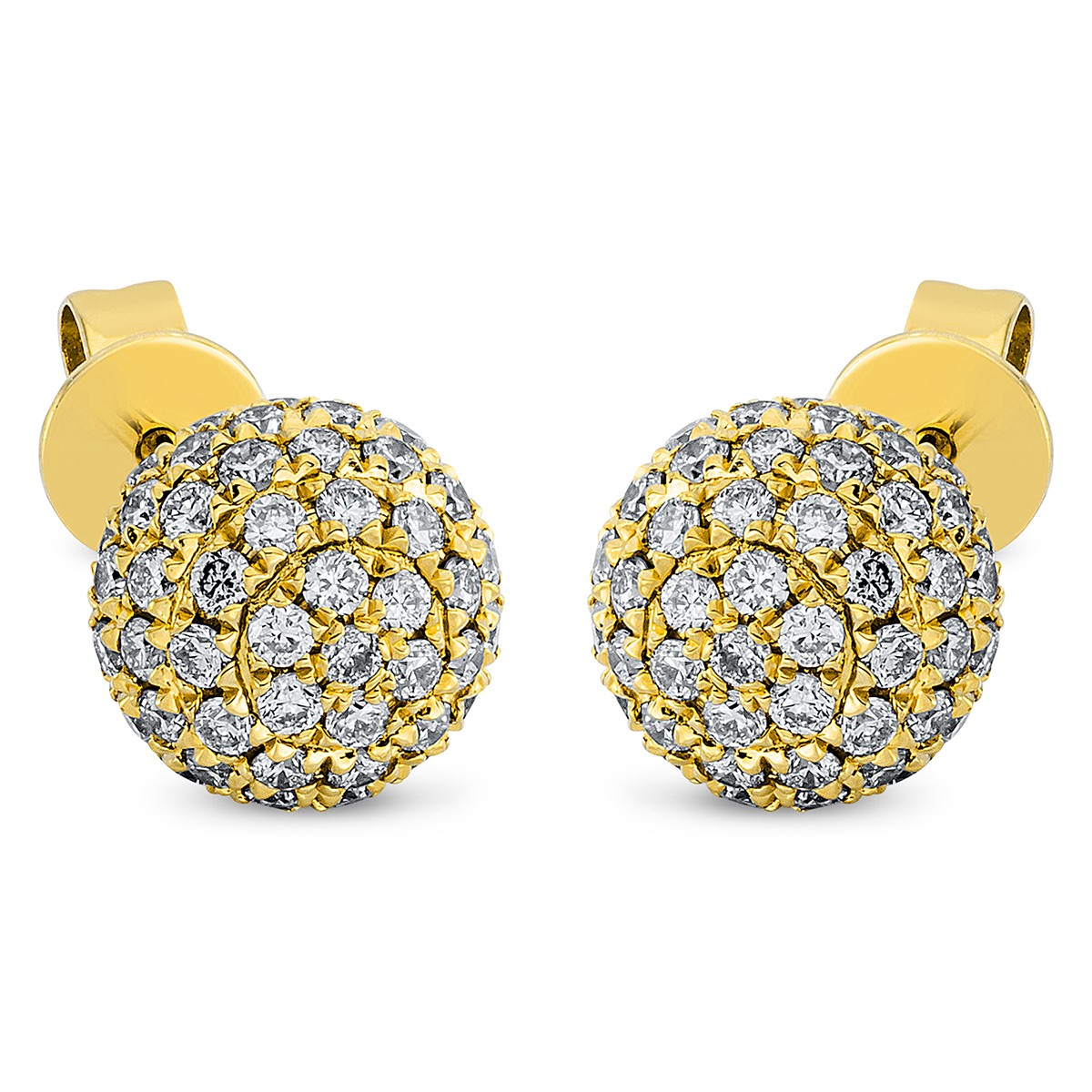 earrings 18 kt YG ball