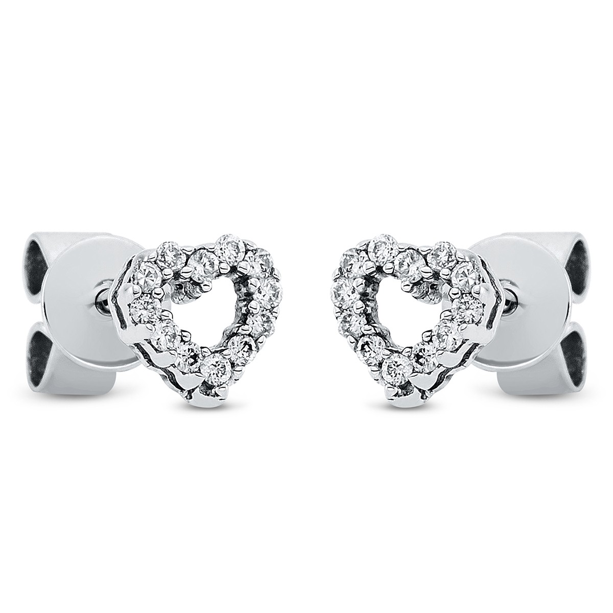 earrings 18 kt WG heart