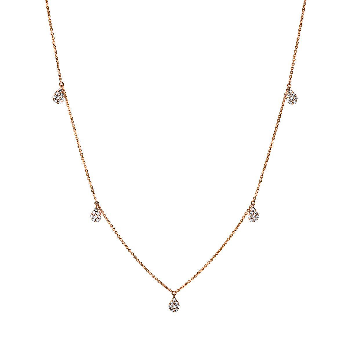 necklace 18 kt RG, with loop at 42 cm